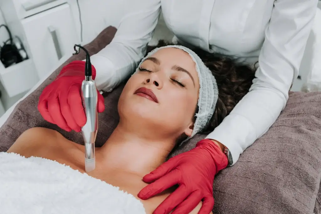 Girl getting microneedling treatment | SavvyDerm Skin Clinic LLC | Millville, DE